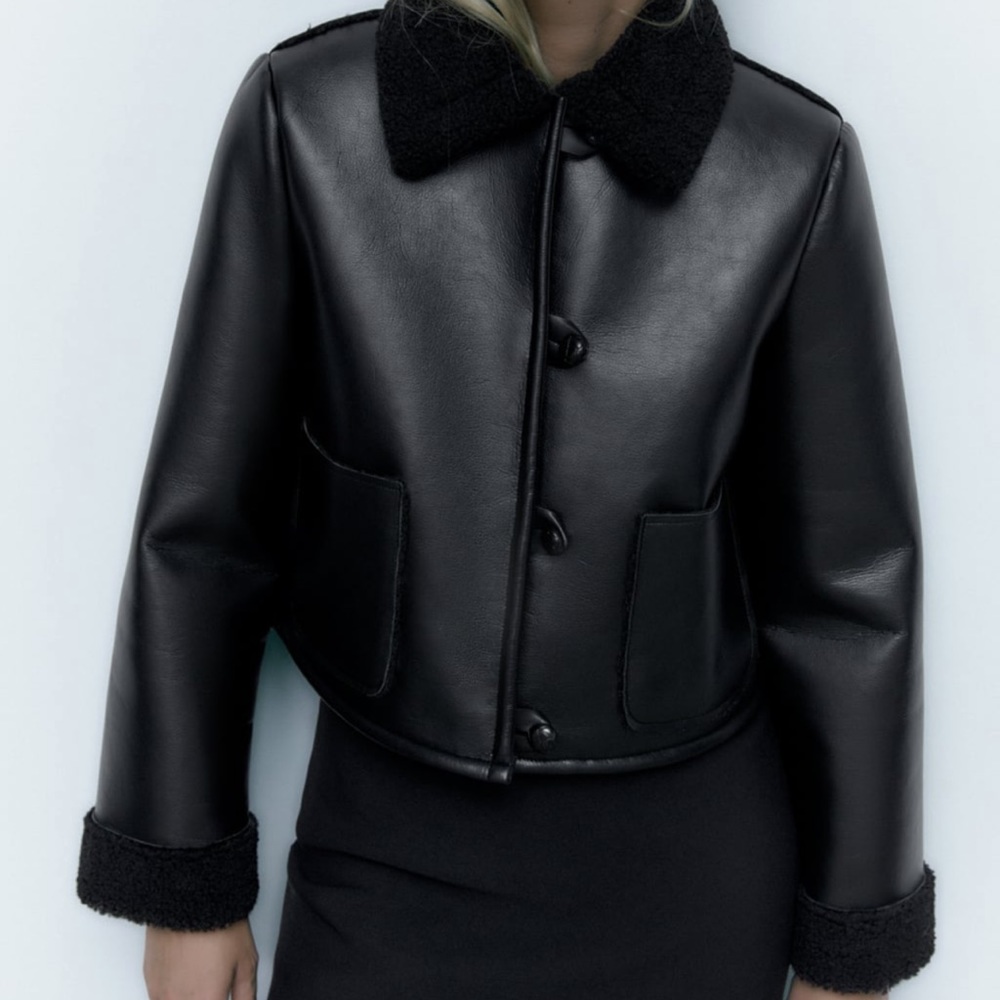 Zara Double Faced Crop Jacket XS